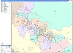 Coachella Valley Metro Area Wall Map Color Cast Style 2026